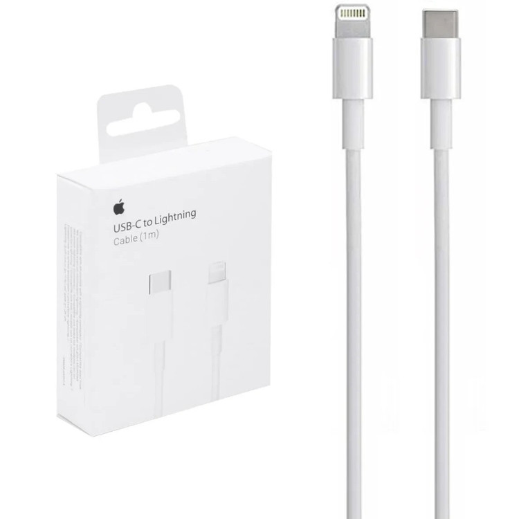 کابل تبدیل USB-C به لایتنینگ اپل طول 1 متر(اصلی) پک شرکتی وارداتی فول پین