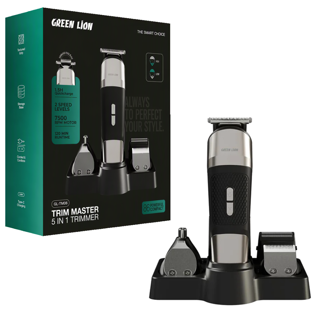 ماشین اصلاح گرین لاین مدل GREEN LION GNTM40HTBK Trim Master 5 in 1