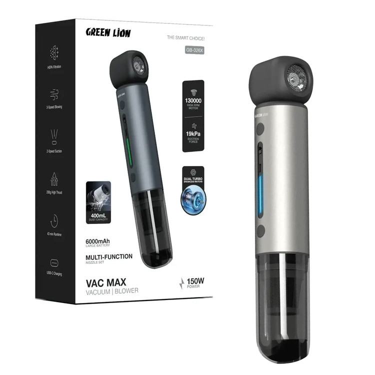 جت فن و جارو شارژی گرین لاین مدل GREEN LION GNVACBLMAXGY Vac Max