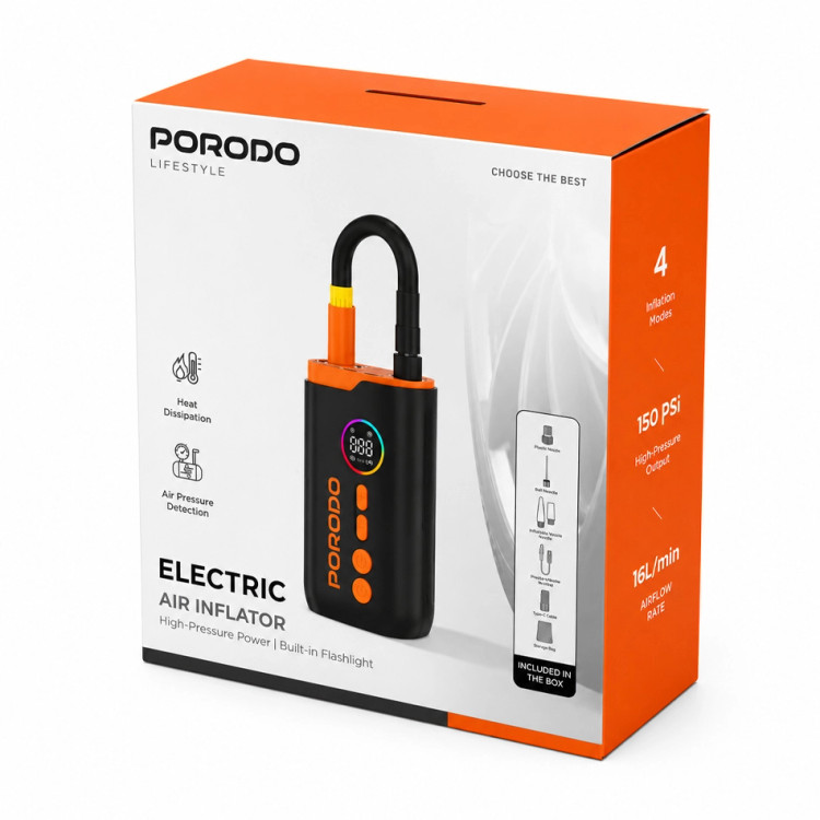پمپ باد پرودو مدل PORODO PDLFST181BK 55W